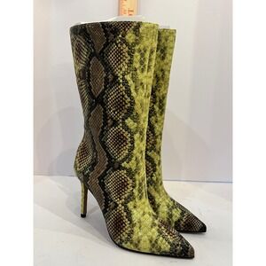 Katy Perry The Revival Boot Sea Kelp Multi Snake Print Stiletto Heel Bootie 5M